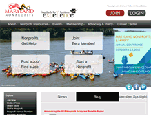 Tablet Screenshot of marylandnonprofits.org